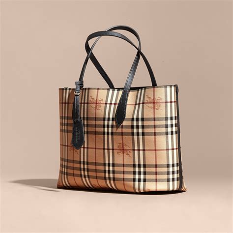 medium leather tote bag burberry|burberry haymarket tote medium.